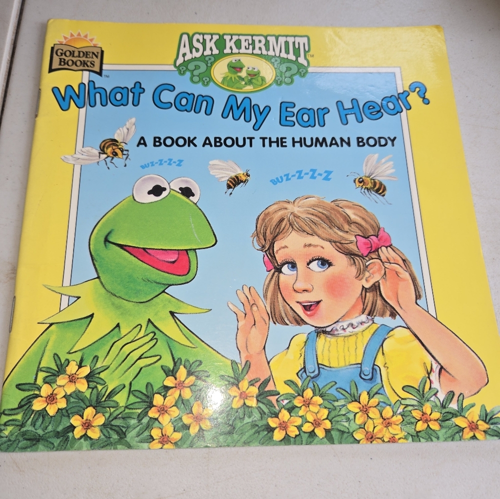 Ask Kermit, What Can My Ear Hear? Human Body Golden Book Sesame Street Muppets